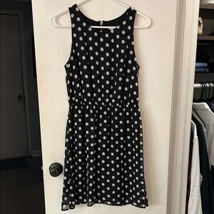 Xhilaration Black and White Polka Dot Dress